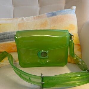 Coach Jelly Tabby green transparent bag